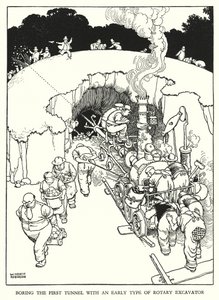 Illustratie voor Railway Ribaldry door W Heath Robinson door William Heath Robinson
