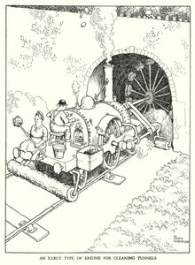 Illustratie voor Railway Ribaldry door W Heath Robinson door William Heath Robinson
