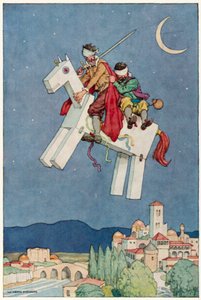 Illustratie voor De Avonturen van Don Quichot door William Heath Robinson