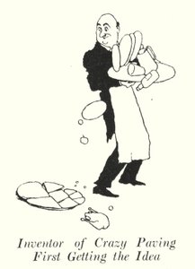 Uitvinder van Crazy Paving Krijgt Eerst het Idee door William Heath Robinson