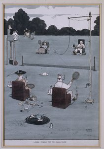 Lawn Tennis voor de Middelbare Leeftijd door William Heath Robinson