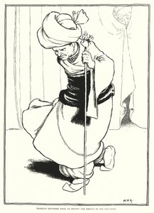 Mesrour haastte zich terug om het resultaat van zijn onderzoek te melden door William Heath Robinson