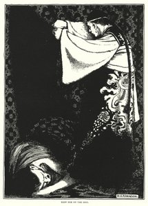 Doodde hem ter plekke (gravure) door William Heath Robinson