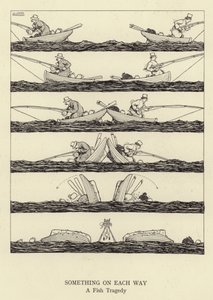 Iets op elke manier, een vis tragedie door William Heath Robinson