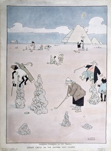 Zomerproblemen in de tropen - Slang op de Sahara-golfbaan door William Heath Robinson