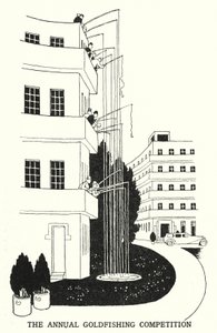 De jaarlijkse goudviswedstrijd door William Heath Robinson