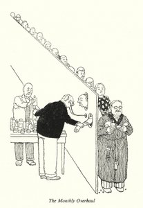 De Maandelijkse Overhaul (litho) door William Heath Robinson