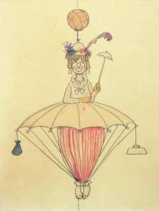 Het Persoonlijke Luchtreissysteem voor Dames door William Heath Robinson