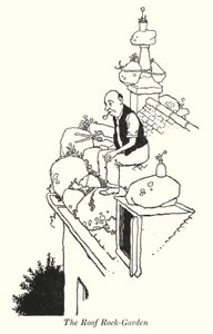 De dakrots-tuin door William Heath Robinson