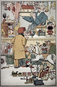 De speelgoedwinkel, 1900 door William Heath Robinson