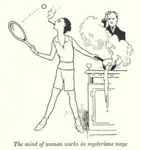 De geest van de vrouw werkt op mysterieuze manieren door William Heath Robinson