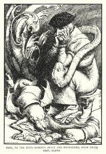 Zij, aan de reeds verwekte en voortgebrachte rechtszaken, vormen hoofd, voeten, klauwen door William Heath Robinson