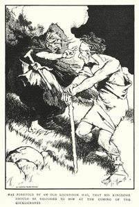 Het werd voorspeld door een oude Lourpidon heks, dat zijn koninkrijk aan hem zou worden hersteld bij de komst van de Cocklicranes door William Heath Robinson