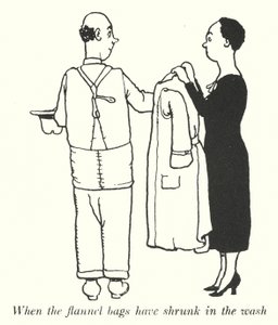 Wanneer de flanellen zakken zijn gekrompen in de was door William Heath Robinson