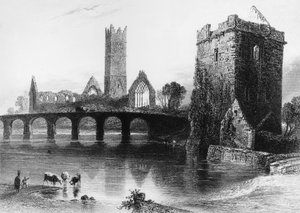 Engels Landschap Salon van 1843 naar schilderij van W.H. Bartlett gravure door J. Cousen door William Henry (after) Bartlett