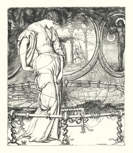 De Dame van Shalott door William Henry (after) Hunt