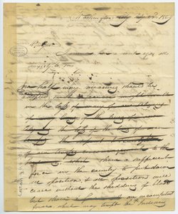 Concept van brief van William H. Ashley, Washington, begint - 