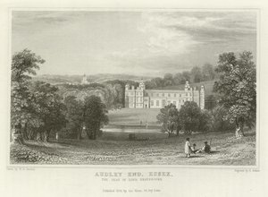 Audley End, Essex, de zetel van Lord Braybrooke door William Henry Bartlett