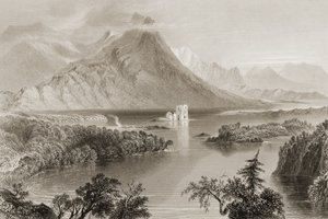 Ballynahinch, Connemara, County Galway, Ierland, uit 