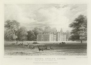 Bell House, Aveley, Essex, zetel van Sir T B Lennard, Baronet door William Henry Bartlett