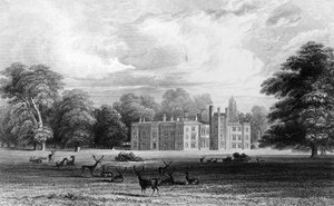 Bell House, Aveley, Essex, gegraveerd door John Carr Armytage, 1832