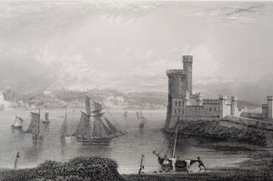 Black Rock Castle, nabij Cork, Ierland, 1830s door William Henry Bartlett