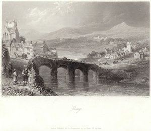 Bray in County Wicklow door William Henry Bartlett