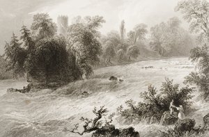 Castleconnell en Doonass Rapids, County Limerick, Ierland, uit 