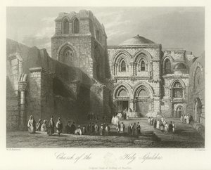 Kerk van het Heilig Graf, Jeruzalem door William Henry Bartlett
