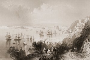 Haven van Cobh, Cork, Ierland, uit 