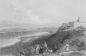 Klooster van de berg Karmel door William Henry Bartlett