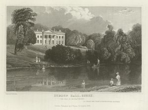 Debden Hall, Essex, de zetel van Sir Francis Vincent door William Henry Bartlett