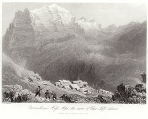 Dormeilleuse in de Hoge Alpen door William Henry Bartlett