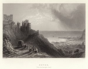Dover, (vanaf de Ramsgate Road) door William Henry Bartlett