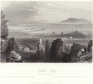 Dublin Bay vanaf de Kingstown-steengroeven door William Henry Bartlett