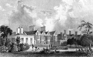 Easton Lodge, nabij Dunmow, Essex, gegraveerd door Henry Adland, 1832 door William Henry Bartlett