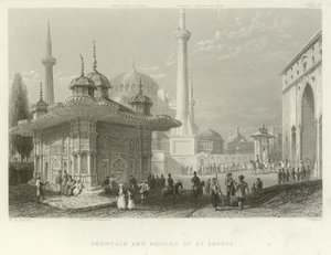 Fontein en Plein van St. Sophia, Constantinopel
