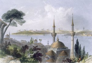 Algemeen uitzicht op Constantinopel vanuit Scutari, ca. 1850