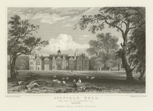 Gosfield Hall, de zetel van E G Barnard, Esquire, Essex door William Henry Bartlett
