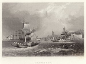 Gravesend door William Henry Bartlett