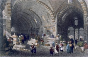 Grote Laan in de Tchartchi, ca. 1850 (gekleurde aquatint)