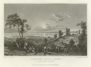 Hadleigh Castle, Essex, kijkend naar Sheerness door William Henry Bartlett