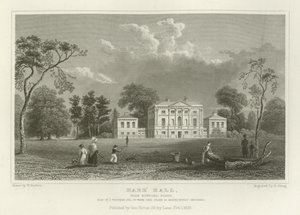 Hare Hall, nabij Romford, Essex, Zetel van J Western, Esquire door William Henry Bartlett