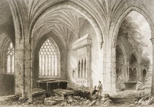 Interieur van Holycross Abbey, County Tipperary, Ierland, uit 