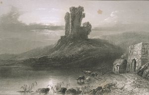 Kilcolman Castle, County Cork, Ierland, uit 
