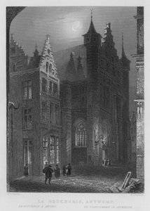 La Boucherie, Antwerpen door William Henry Bartlett