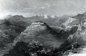 Residentie van Lady Hester Stanhope in Joon, op de Libanonberg, 1845 door William Henry Bartlett