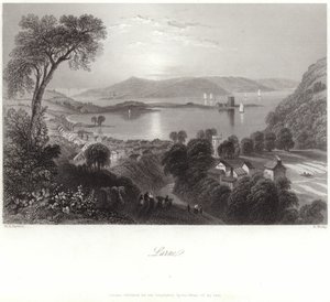 Larne in County Antrim door William Henry Bartlett