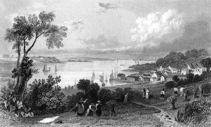 Manningtree, Essex, gegraveerd door Charles Mottram, 1832 door William Henry Bartlett