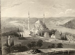 Moskee en graf van Sulieman, vanaf de Seraskier
